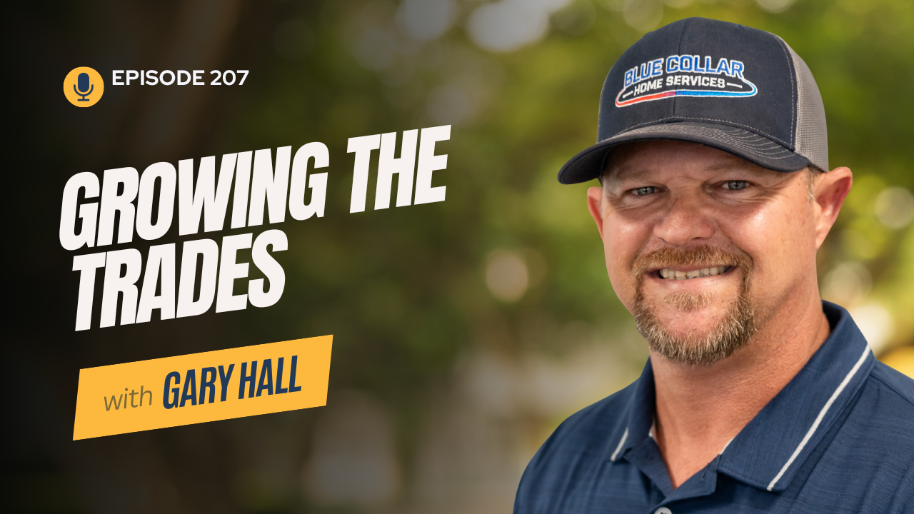 Gary Hall – Blue Collar Home Services Palm Harbor Gary Hall of Blue Collar Home Services Palm Harbor smiling in front of greenery, representing local trade growth and community focus.